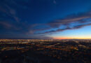 Phoenix city lights at dusk
